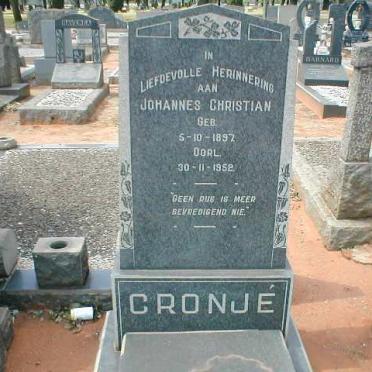 CRONJÉ Johannes Christian 1897-1952