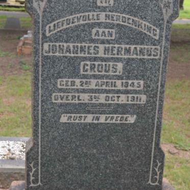 CROUS Johannes Hermanus 1845-1911