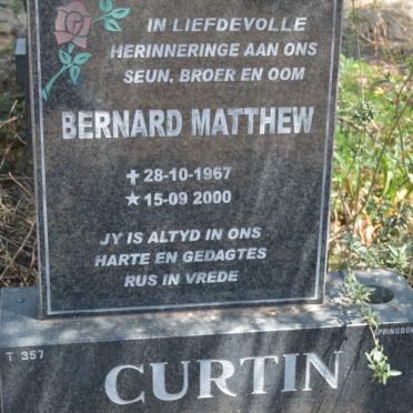 CURTIN Bernard Matthew 1967-2000