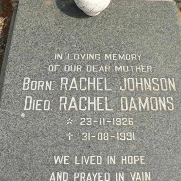 DAMONS Rachel nee JOHNSON 1926-1991