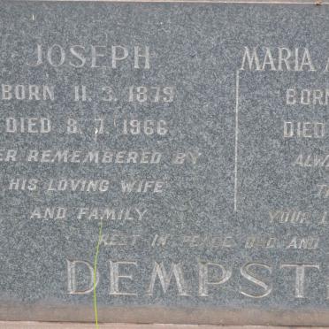 DEMPSTER Joseph 1879-1966 &amp; Maria Magdalena 1890-1967