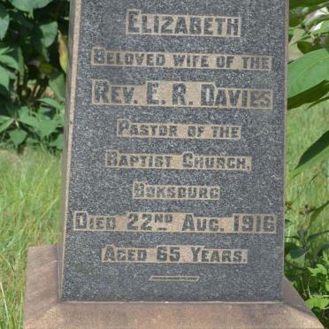 DAVIES Elizabeth -1916