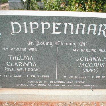 DIPPENAAR Johannes Jacobus 1907-1991 &amp; Thelma Clarinda WILLCOCK 1908-1988