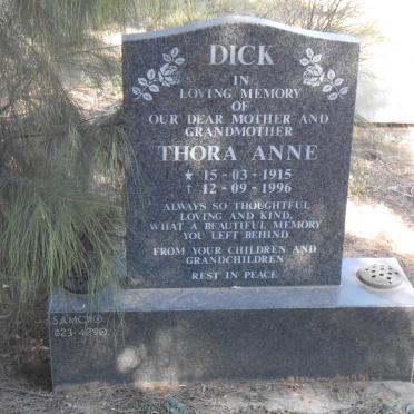 DICK Thora Anne 1915-1996