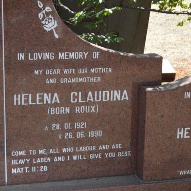 DENTON Henry Esmond 1922-2002 &amp; Helena Claudina ROUX 1921-1990