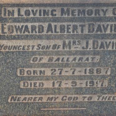 DAVIES Edward Albert 1887-1917