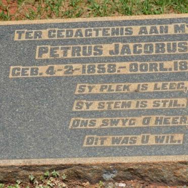 DRY Petrus Jacobus 1858-1935