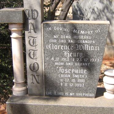 DATTON Clarence William Henry 1913-1973 &amp; Josephine SMITH 1918-1993