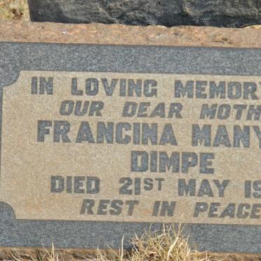 DIMPE Francina Manyebe -1937