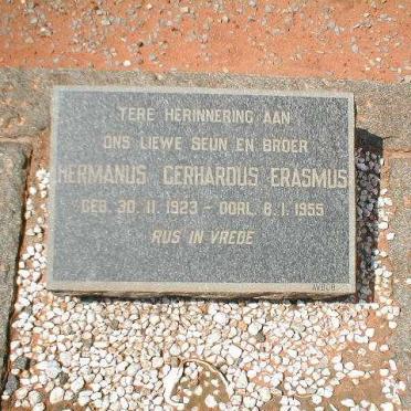ERASMUS Hermanus Gerhardus 1923-1955