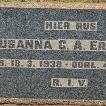 ERASMUS Susanna C.A. 1938-1938