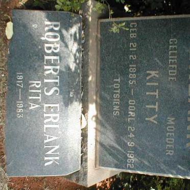 ERLANK Kitty 1885-1962 :: ROBERTS Rita nee ERLANK 1917-1983