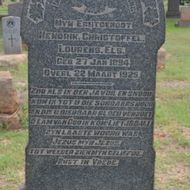 ELS Hendrik Christoffel Lourens 1894-1925