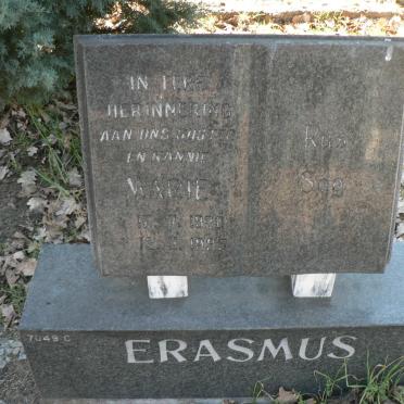 ERASMUS Marie 1920-1995
