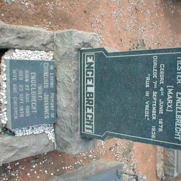 ENGELBRECHT Hester nee MARX 1879-1936 :: ENGELBRECHT Cornelius Johannes 1905-1978