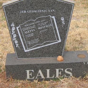 EALES Melville 1952- &amp; Aletta 1958-2002