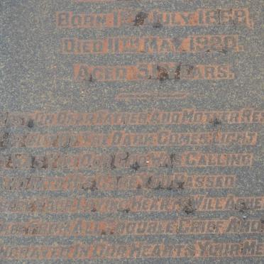 EARLE Maria Elizabeth nee BOTHA 1868-1920