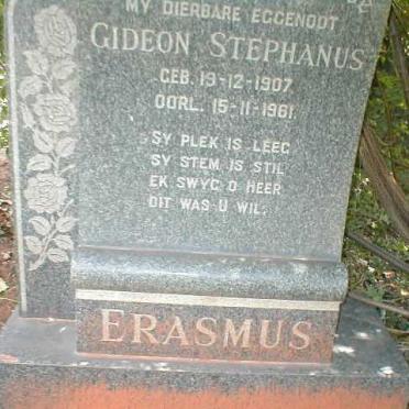 ERASMUS Gideon Stephanus 1907-1961