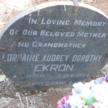 EKRON Lorraine Audrey Dorothy 1941-1994
