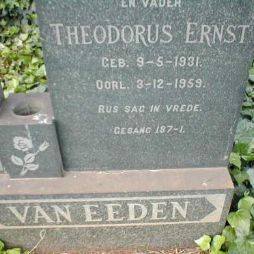 EEDEN Theodorus Ernst, van 1931-1959