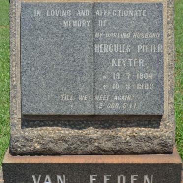 EEDEN Hercules Pieter Keyter, van 1904-1963