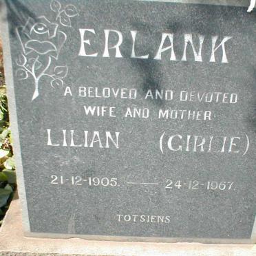 ERLANK Lilian 1905-1967