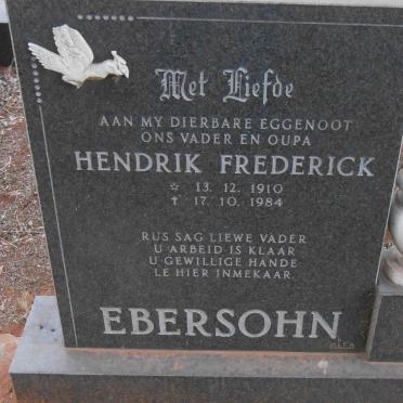 EBERSOHN Hendrik Frederick 1910-1984