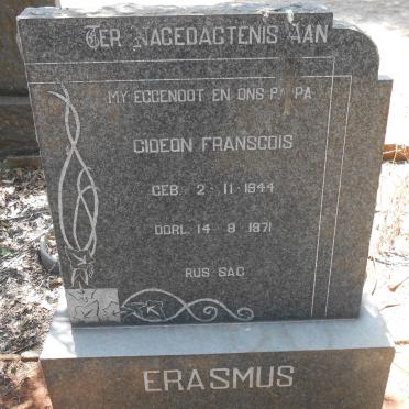 ERASMUS Gideon Franscois 1944-1971