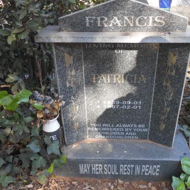FRANCIS Patricia 1939-1997