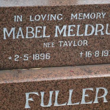 FULLER Mabel Meldrum nee TAYLOR 1896-1972