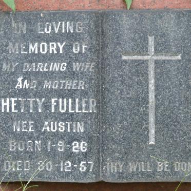 FULLER Hetty nee AUSTIN 1926-1957