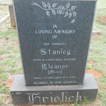 FRIELICK Stanley 1902-1956 &amp; Eleanor 1905-1985