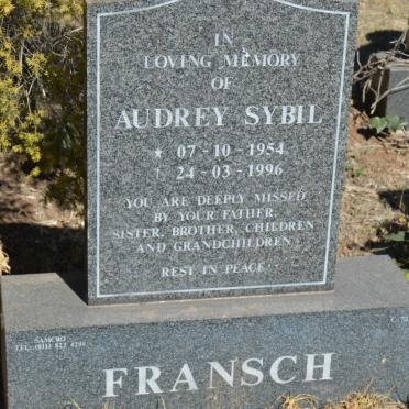 FRANSCH Audrey Sybil 1954-1996