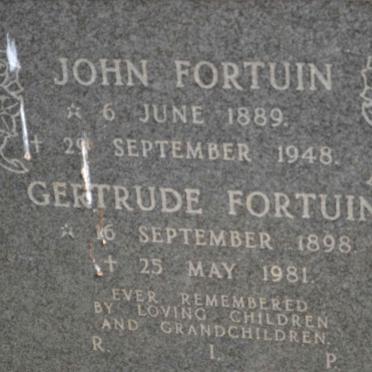 FORTUIN John 1889-1948 &amp; Gertrude 1898-1981