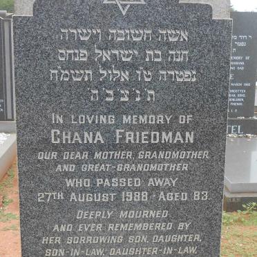 FRIEDMAN Chana -1988