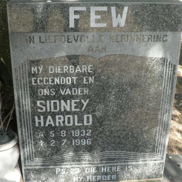 FEW Sydney Harold 1932-1996