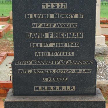 FRIEDMAN David -1940
