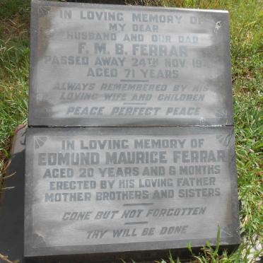 FERRAR F.M.B. -1944 :: FERRAR Edmund Maurice