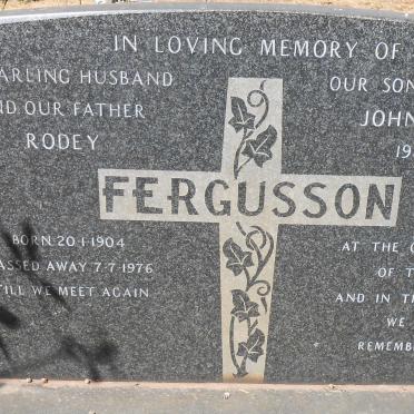 FERGUSSON Rodey 1904-1976 :: FERGUSSON John Rodrick 1946-1971