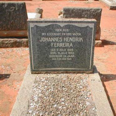 FERREIRA Johannes Hendrik 1899-1953