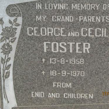 FOSTER George -1958 &amp; Cecilia -1970