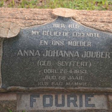 FOURIE Anna Johanna Joubert nee SEYFFERT -1953