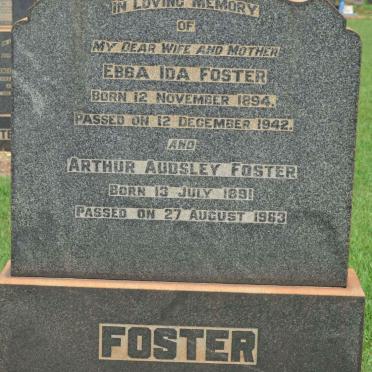 FOSTER Arthur Audsley 1891-1963 &amp; Ebba Ida 1894-1942