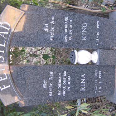 FELSTEAD King 1929- &amp; Rina 1931-1999