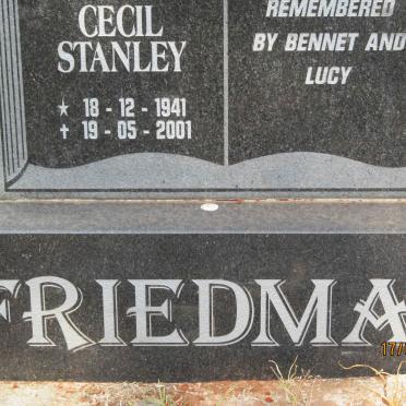 FRIEDMAN Cecil Stanley 1941-2001