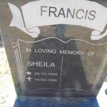 FRANCIS Sheila 1948-1998