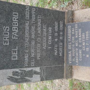 FABBRO Eros, del 1962-1962 &amp; Virna DEL FABBRO 1966-1966