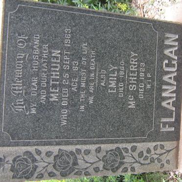 FLANAGAN Methuen -1963 :: FLANAGAN Emily -1960 :: FLANAGAN Mc Sherry -1923