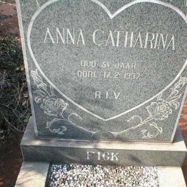 FICK Anna Catharina  -1937