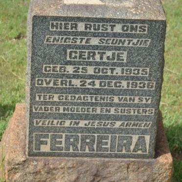 FERREIRA Gertje 1935-1936